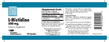 Douglas Laboratories L-Histidine 500 mg - supplement