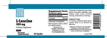 Douglas Laboratories L-Leucine 500 mg - supplement