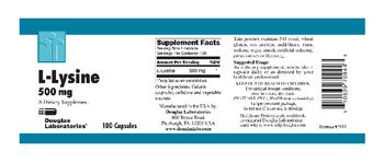Douglas Laboratories L-Lysine 500 mg - supplement