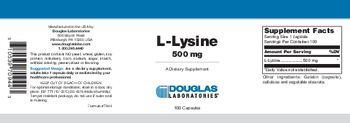 Douglas Laboratories L-Lysine 500 mg - supplement