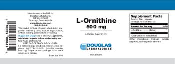 Douglas Laboratories L-Ornithine 500 mg - supplement