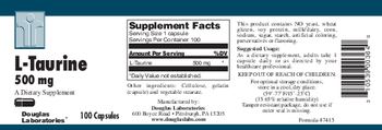 Douglas Laboratories L-Taurine 500 mg - supplement