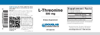 Douglas Laboratories L-Threonine 500 mg - supplement