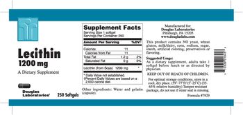 Douglas Laboratories Lecithin 1200 mg - supplement