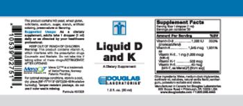 Douglas Laboratories Liquid D and K - supplement