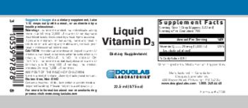 Douglas Laboratories Liquid Vitamin D3 - supplement