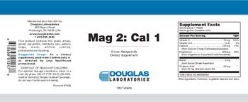 Douglas Laboratories Mag 2: Cal 1 - a low allergenicity supplement