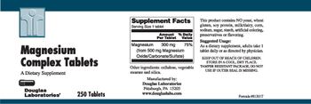 Douglas Laboratories Magnesium Complex Tablets - supplement