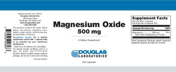 Douglas Laboratories Magnesium Oxide 500 mg - supplement