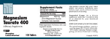 Douglas Laboratories Magnesium Taurate 400 - supplement