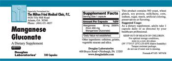 Douglas Laboratories Manganese Gluconate - supplement