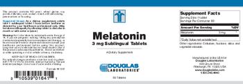 Douglas Laboratories Melatonin 3 mg Sublingual Tablets - supplement