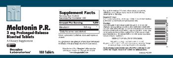 Douglas Laboratories Melatonin P.R. 3 mg Prolonged-Release Bisected Tablets - supplement