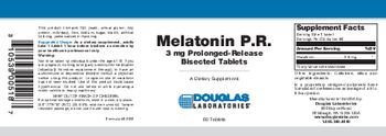 Douglas Laboratories Melatonin P.R. 3 mg Prolonged-Release Bisected Tablets - supplement