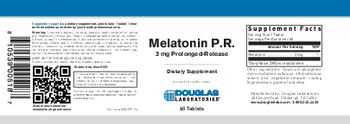 Douglas Laboratories Melatonin P.R. Prolonged-Release 3 mg - supplement