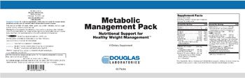 Douglas Laboratories Metabolic Management Pack - supplement