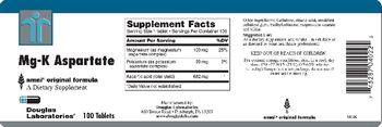 Douglas Laboratories Mg-K Aspartate - supplement
