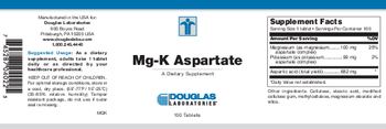 Douglas Laboratories Mg-K Aspartate - supplement