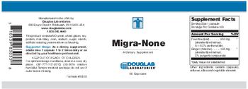 Douglas Laboratories Migra-None - supplement