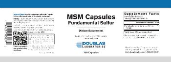 Douglas Laboratories MSM Capsules Fundamental Sulfur - supplement
