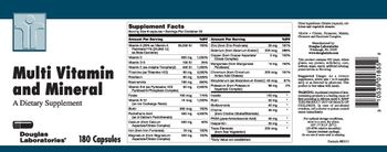 Douglas Laboratories Multi Vitamin and Mineral - supplement