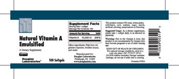 Douglas Laboratories Natural Vitamin A Emulsified - supplement