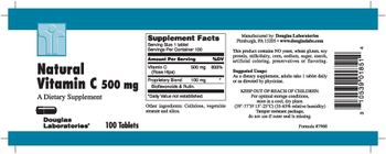 Douglas Laboratories Natural Vitamin C 500 mg - supplement