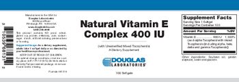 Douglas Laboratories Natural Vitamin E Complex 400 IU - supplement