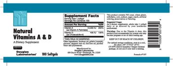 Douglas Laboratories Natural Vitamins A & D - supplement