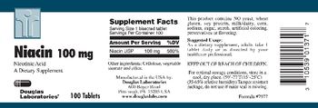 Douglas Laboratories Niacin 100 mg - supplement