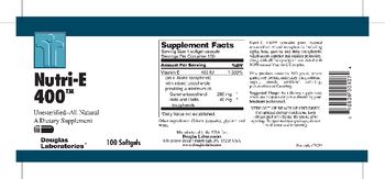 Douglas Laboratories Nutri-E 400 - supplement