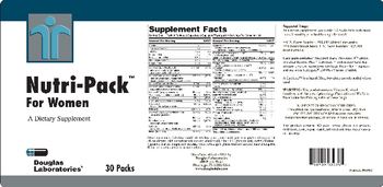 Douglas Laboratories Nutri-Pack For Women - supplement
