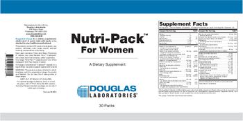 Douglas Laboratories Nutri-Pack For Women - supplement