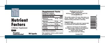 Douglas Laboratories Nutrient Factors - supplement