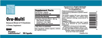 Douglas Laboratories Ora-Multi Balanced Blend Of 9 Glandulars - supplement