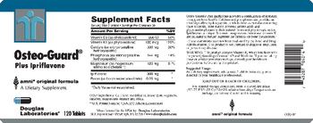 Douglas Laboratories Osteo-Guard Plus Ipriflavone - these statements have not been evaluated by the food and drug administration this product is not int