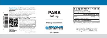 Douglas Laboratories PABA 500 mg - supplement