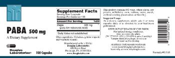 Douglas Laboratories PABA 500 mg - supplement
