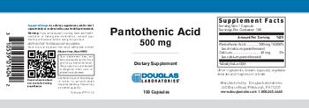 Douglas Laboratories Pantothenic Acid 500 mg - supplement