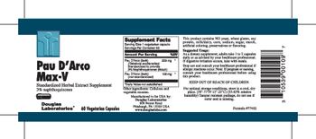 Douglas Laboratories Pau D'Arco Max-V - standardized herbal extract supplement