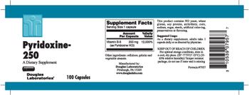 Douglas Laboratories Pyridoxine-250 - supplement