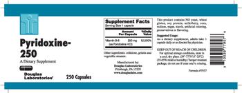 Douglas Laboratories Pyridoxine-250 - supplement