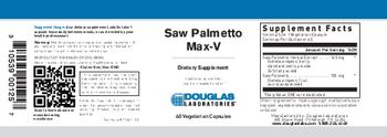 Douglas Laboratories Saw Palmetto Max-V - supplement