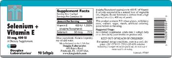 Douglas Laboratories Selenium + Vitamin E 50 mcg 400 IU - supplement