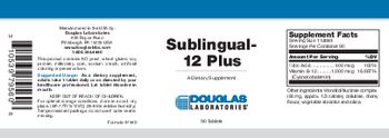 Douglas Laboratories Sublingual - 12 Plus - supplement