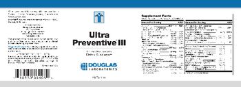 Douglas Laboratories Ultra Preventive III - a low allergenicity supplement