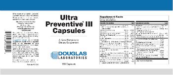 Douglas Laboratories Ultra Preventive III Capsules - a low allergenicity supplement