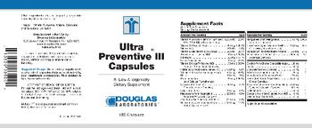 Douglas Laboratories Ultra Preventive III Capsules - a low allergenicity supplement