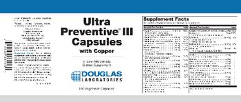 Douglas Laboratories Ultra Preventive III Capsules With Copper - a low allergenicity supplement
