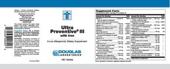 Douglas Laboratories Ultra Preventive III With Iron - a low allergenicity supplement